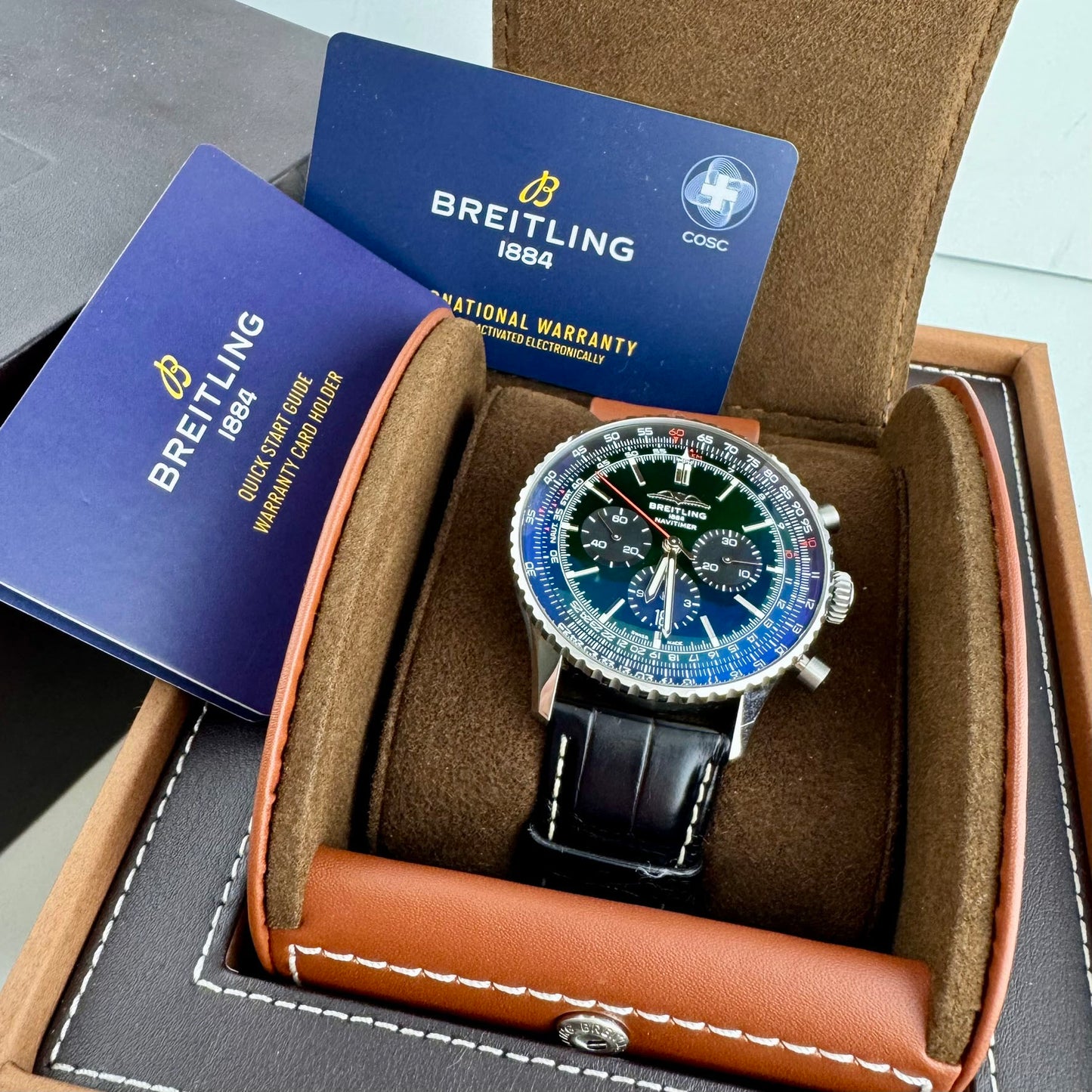 Breitling Navitimer B01 Chronograph 46 Watch - Green Dial