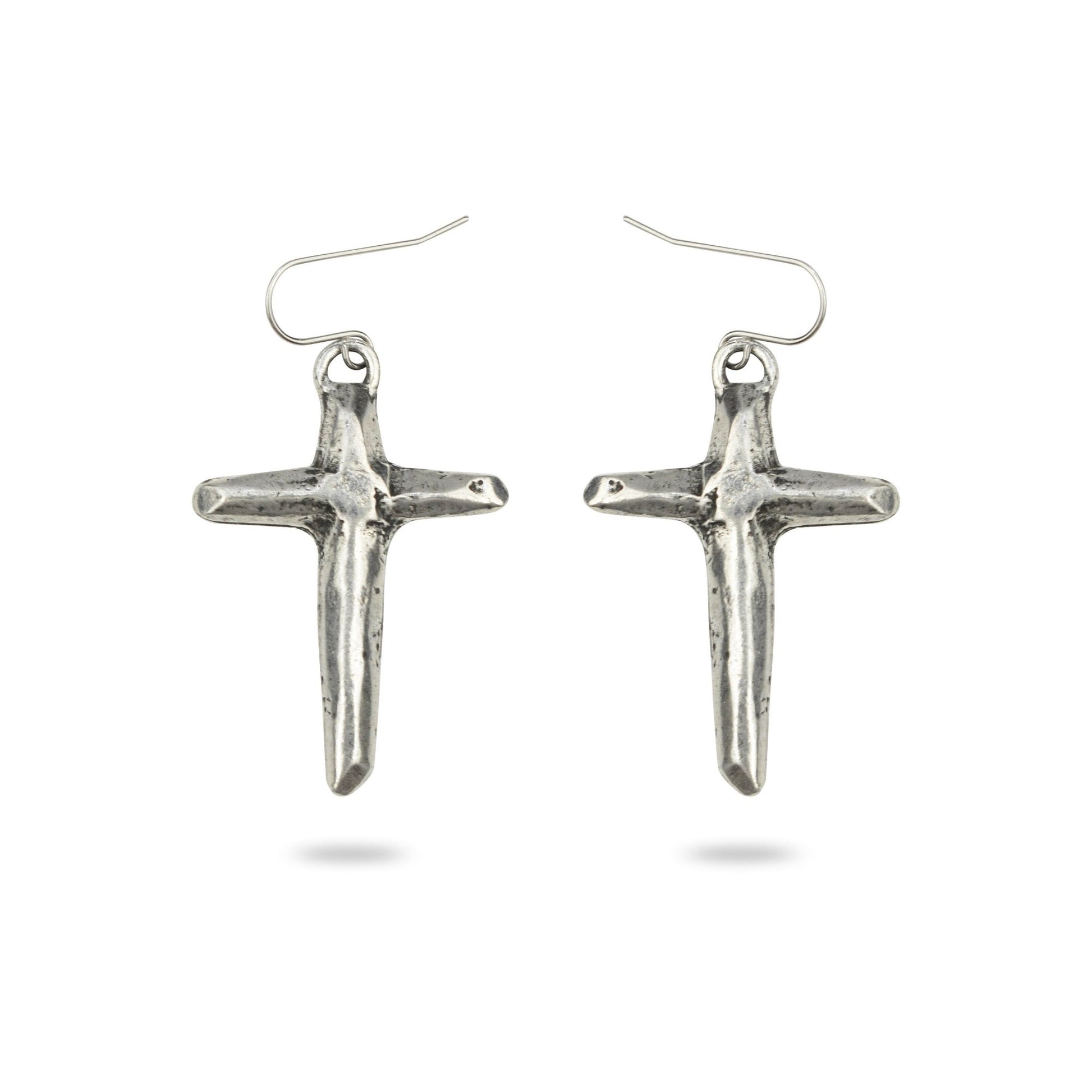 Cross Earings Silver