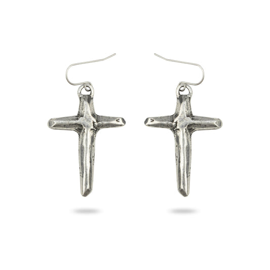 Cross Earings Silver