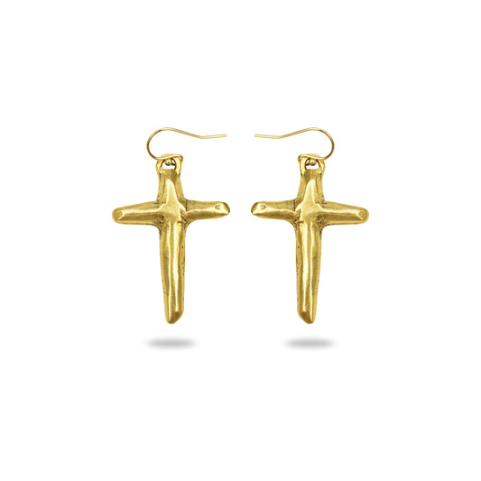 Cross Earrings Johnny LTD Gold Cross