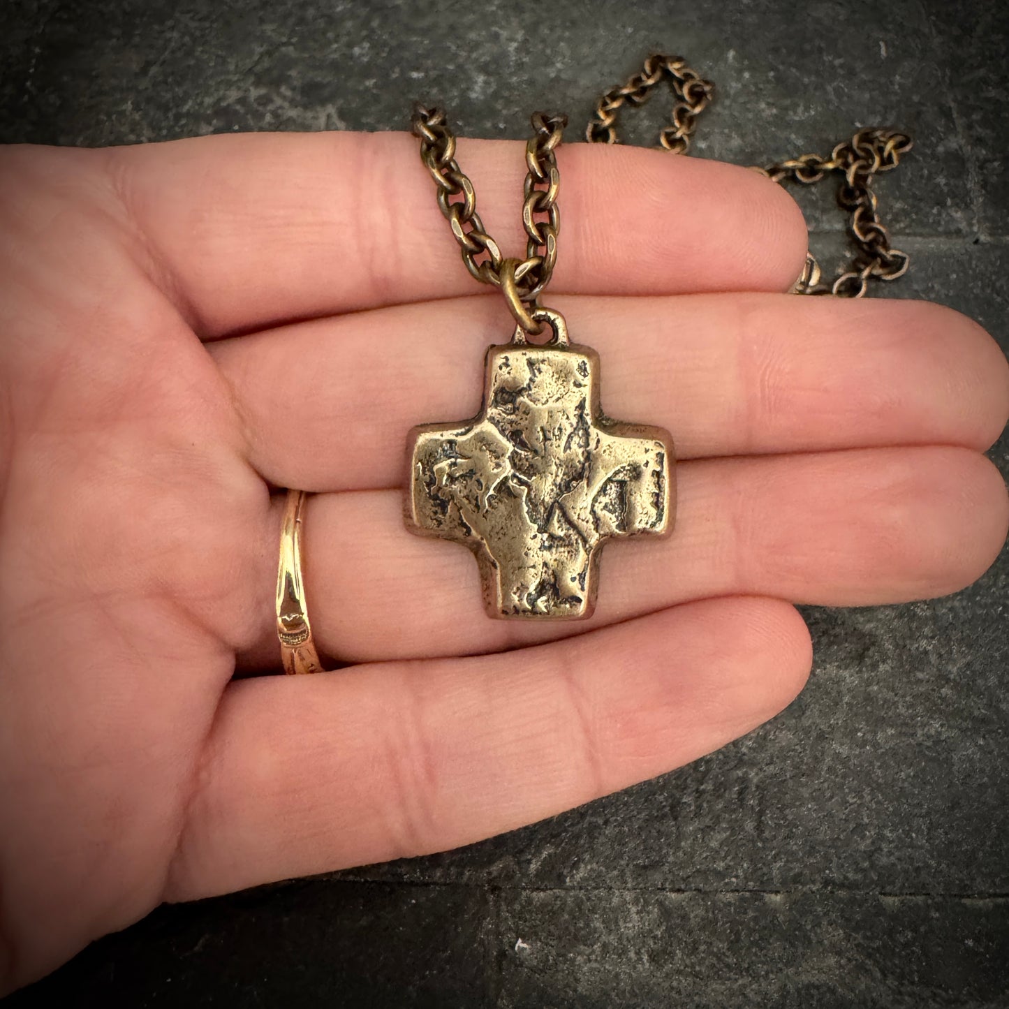Small Hammered Cross