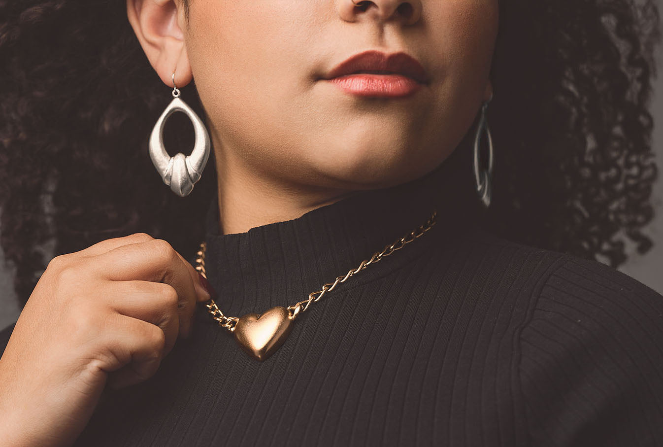 Silver Earrings Retro