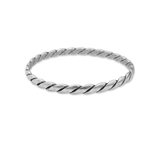 Silver Braided Bangle Johnny Girl