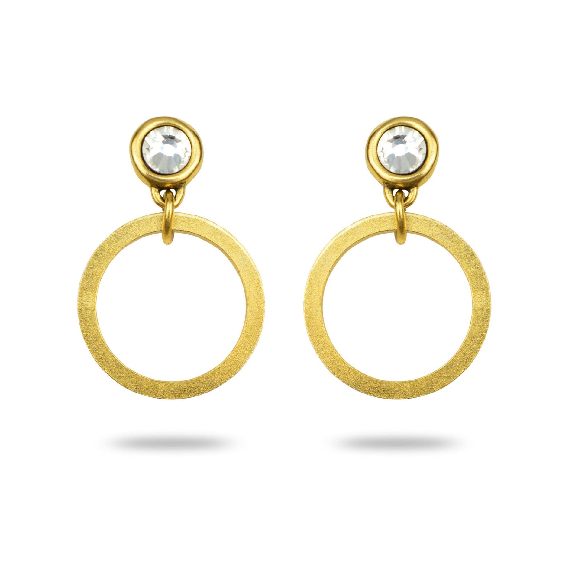 contemporary  gold earrings diamond