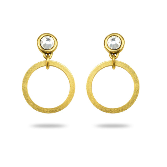 contemporary  gold earrings diamond