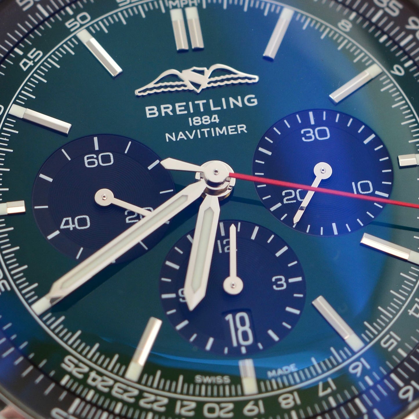 Breitling Navitimer B01 Chronograph 46 Watch - Green Dial