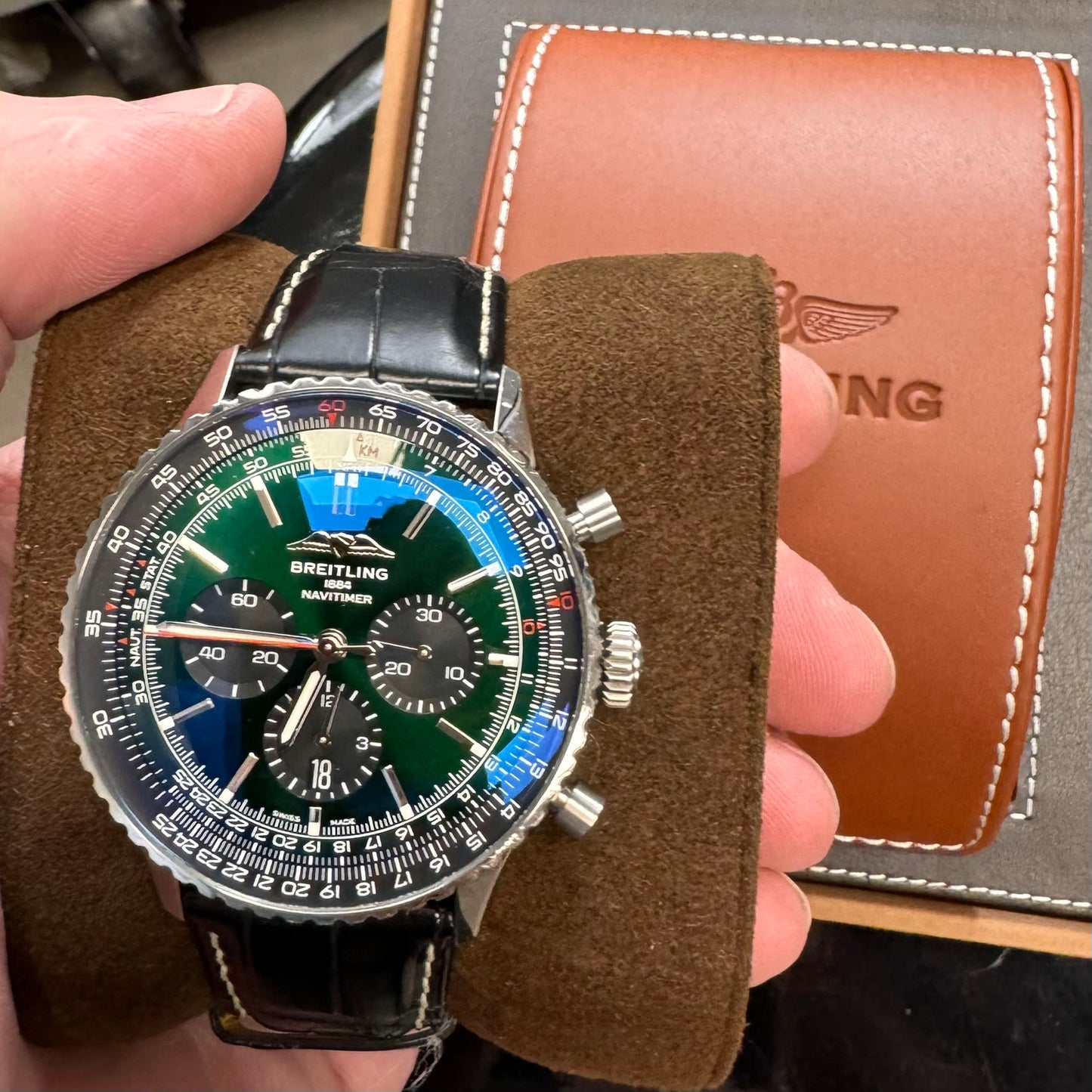 Breitling Navitimer B01 Chronograph 46 Watch - Green Dial