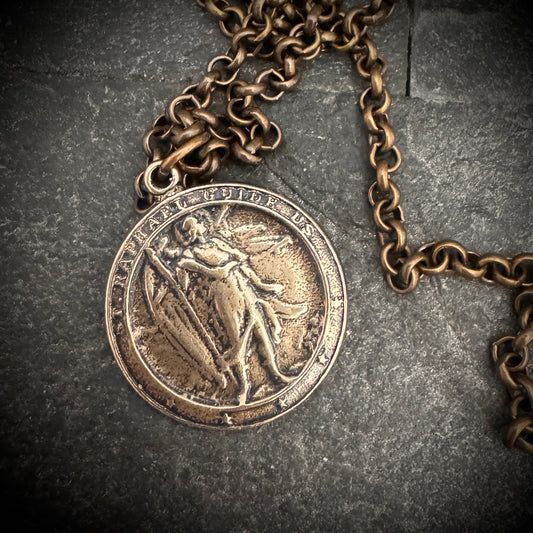 Vintage Saint Christopher and Archangel Raphael