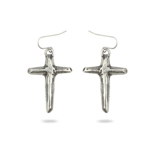 Cross Earings Silver