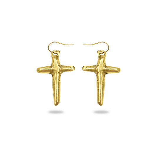 Cross Earrings Johnny LTD Gold Cross