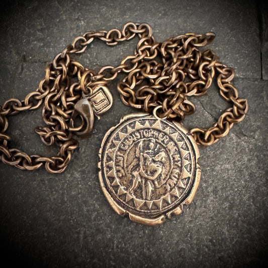 Vintage Saint Christopher Wax Seal
