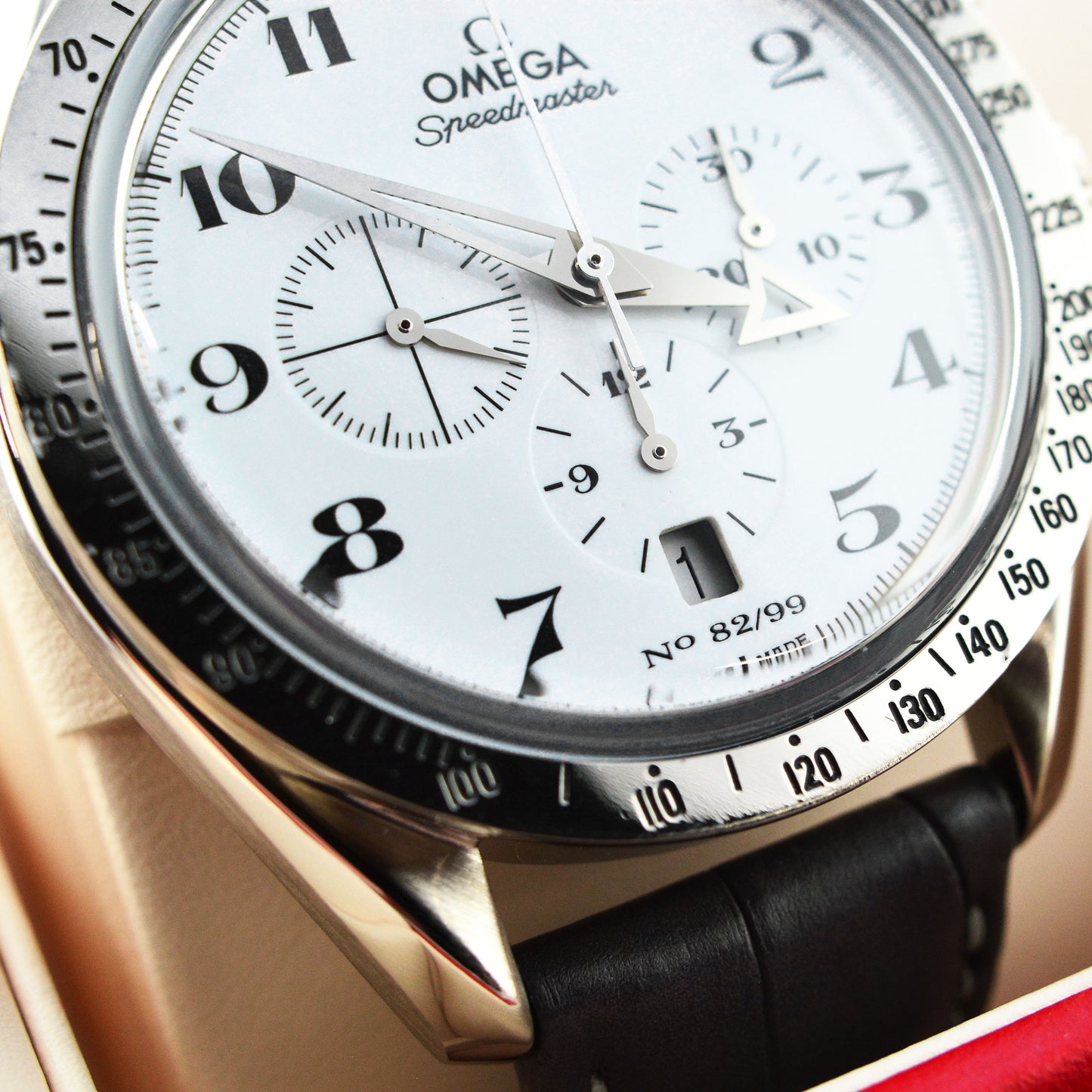 Rare - Omega Speedmaster Broad Arrow One of 99 18k White Gold - Freshly Serviced