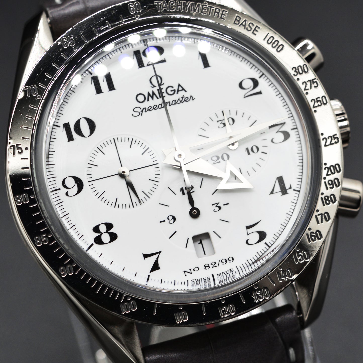 Rare - Omega Speedmaster Broad Arrow One of 99 18k White Gold - Freshly Serviced