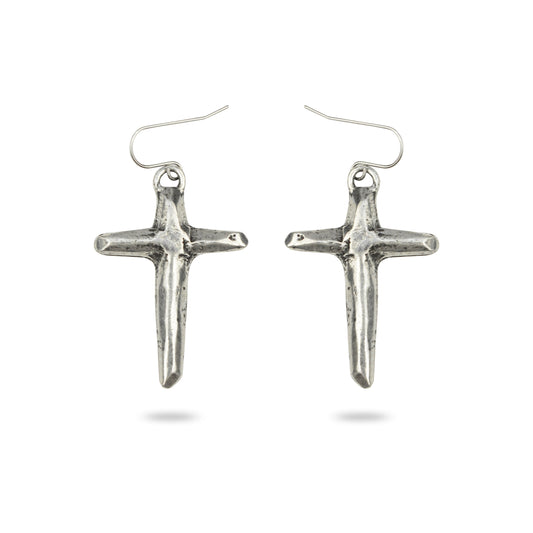 Cross Earings Silver