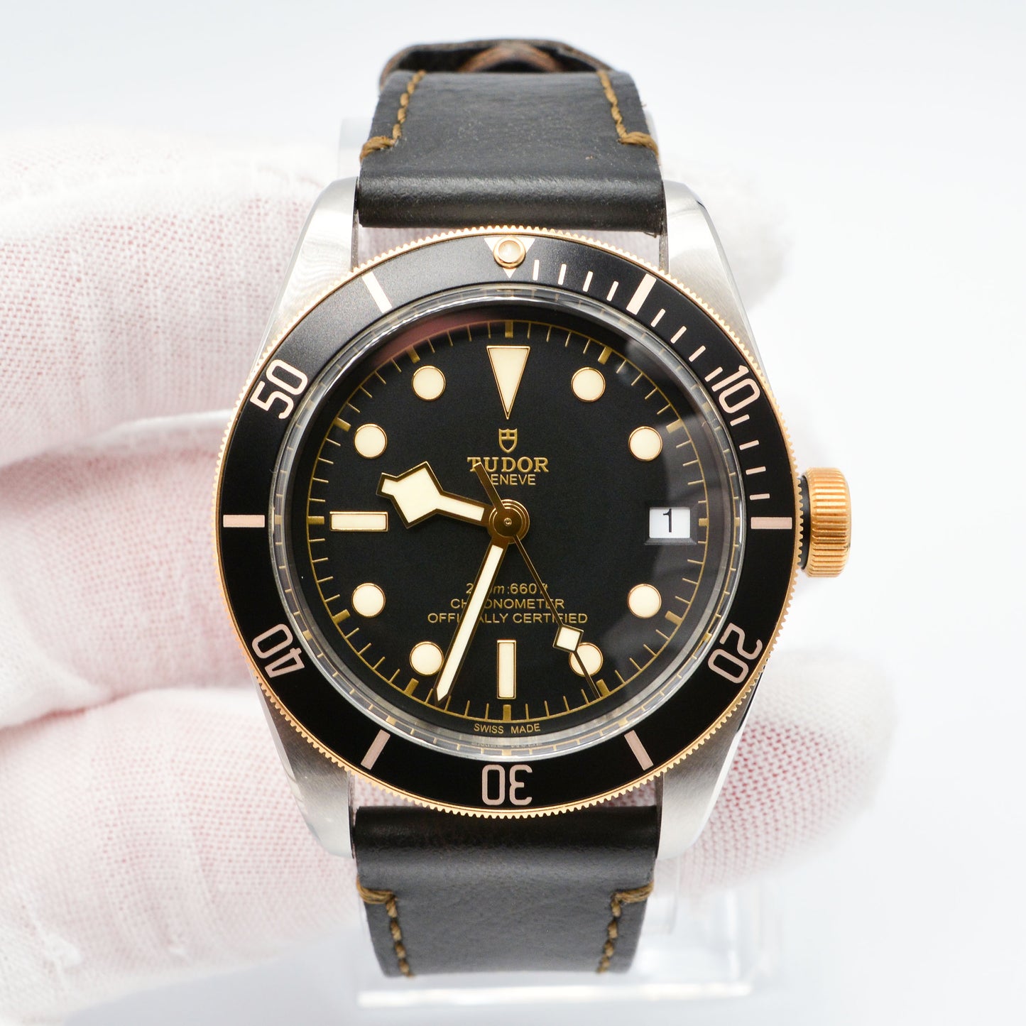 Tudor Black Bay79733N Watch c.2018 - 18k Gold Bezel - 41mm
