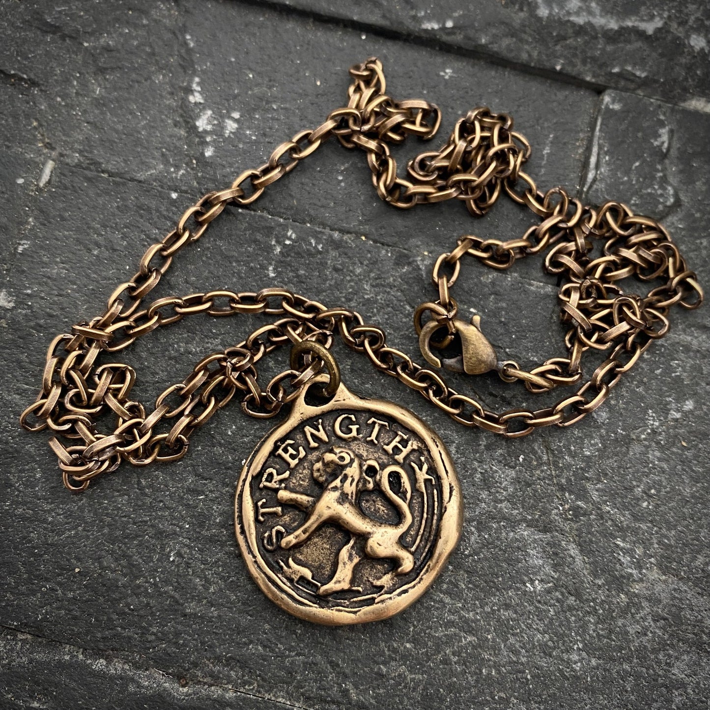 Lion Strength Wax Seal Necklace Johnny LTD