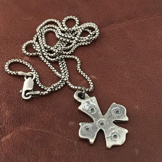 Men's Sterling Silver Necklace Featuring an Anglican Cross Formed from an Antique Original, SS-012